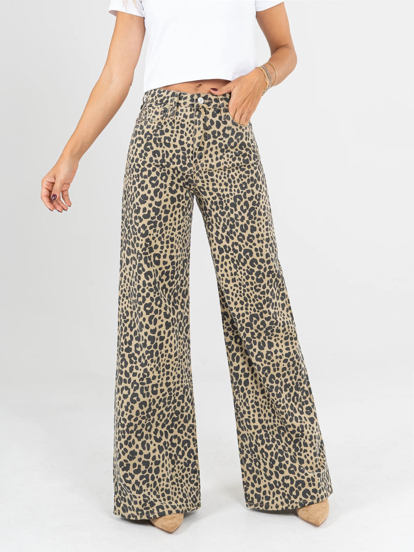 Jean Mom Animal Ajustable Acampanado