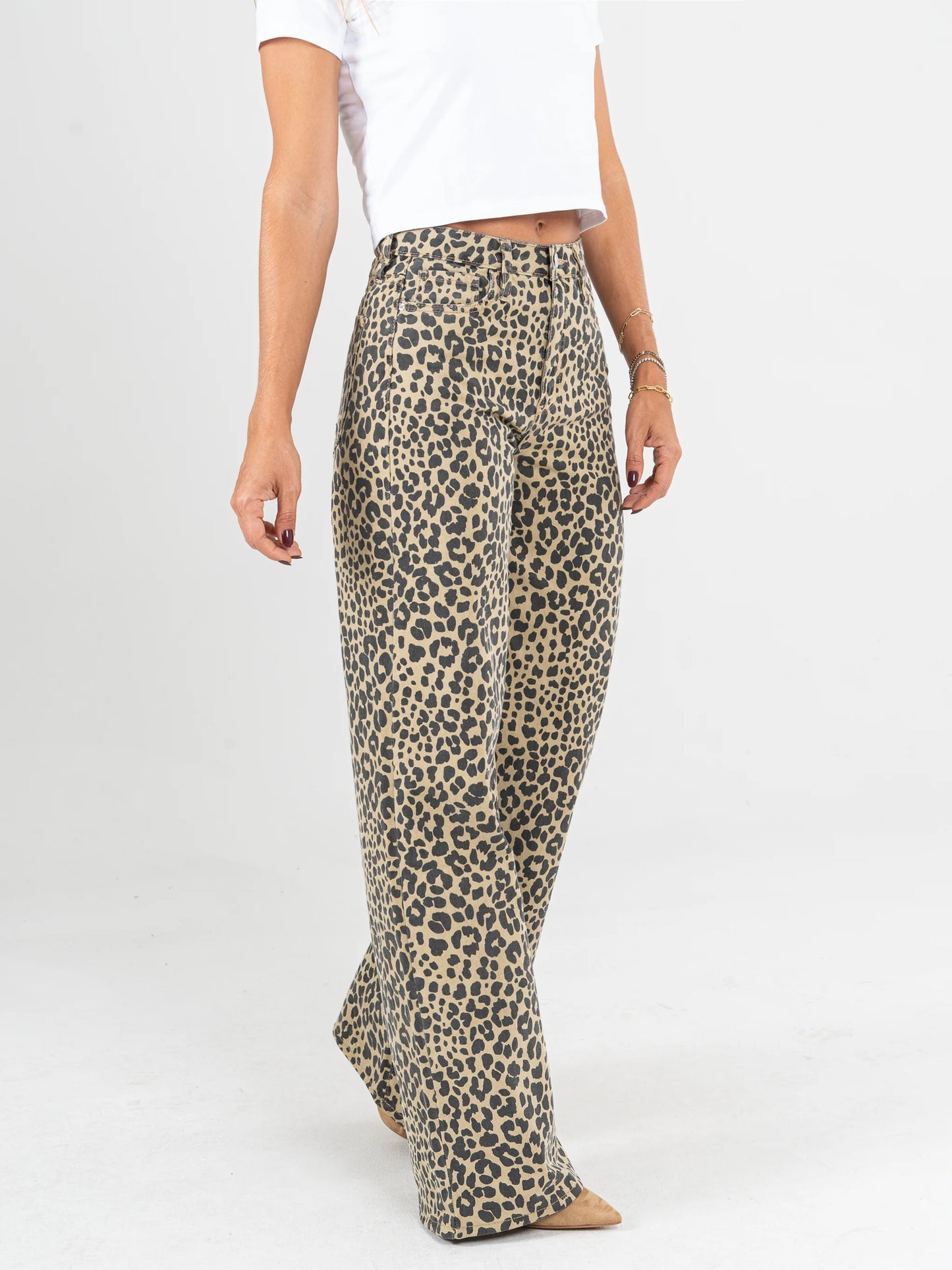 Jean Mom Animal Ajustable Acampanado