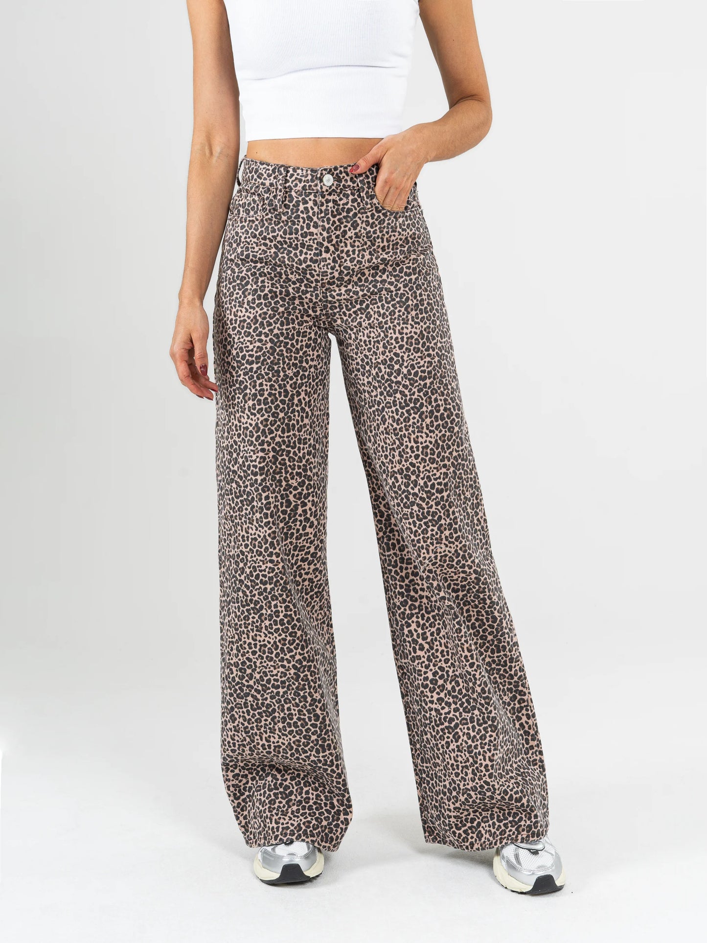 Jean Mom Animal Ajustable Acampanado