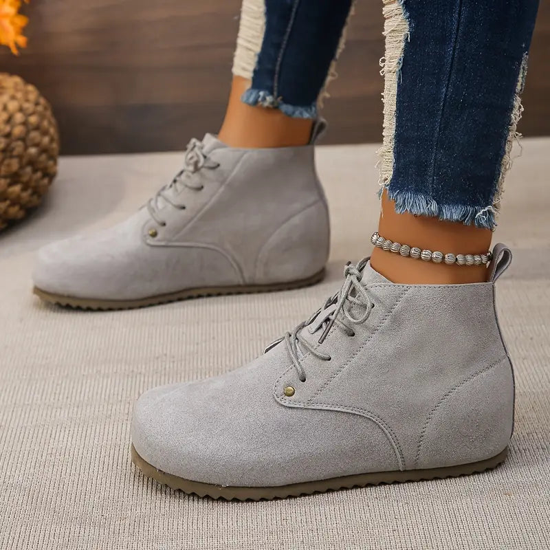 Marga - Botines Cortos de Piel Auténtica