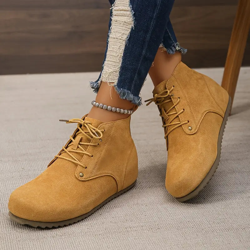 Marga - Botines Cortos de Piel Auténtica