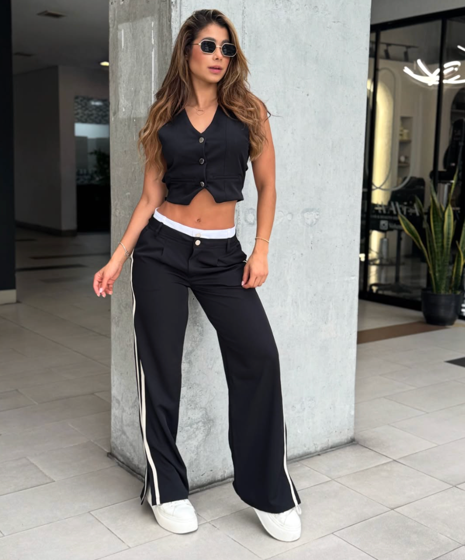Set Milano - Pantalón Holgado y Top Ajustable