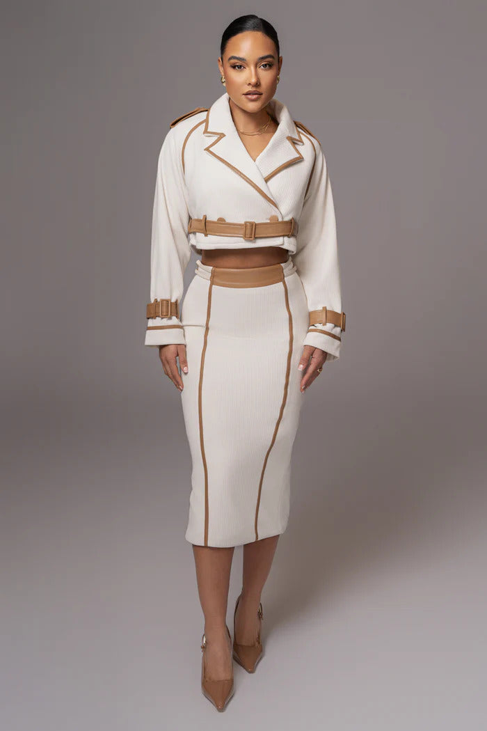 Jocelyn - Conjunto Falda + Chaqueta de Vestir Elegante