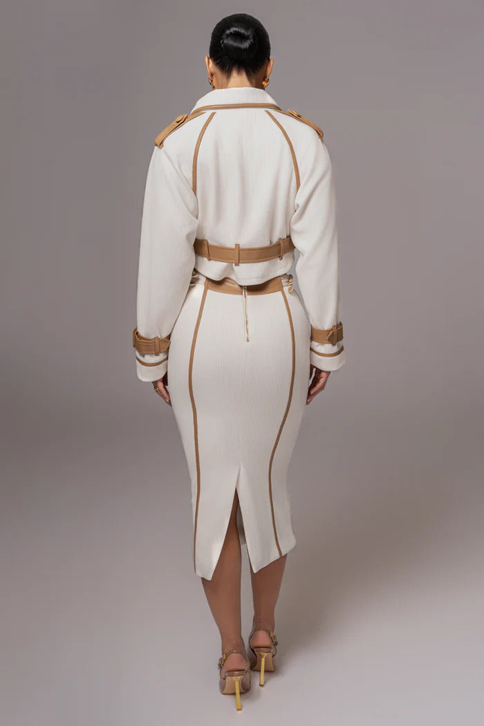 Jocelyn - Conjunto Falda + Chaqueta de Vestir Elegante