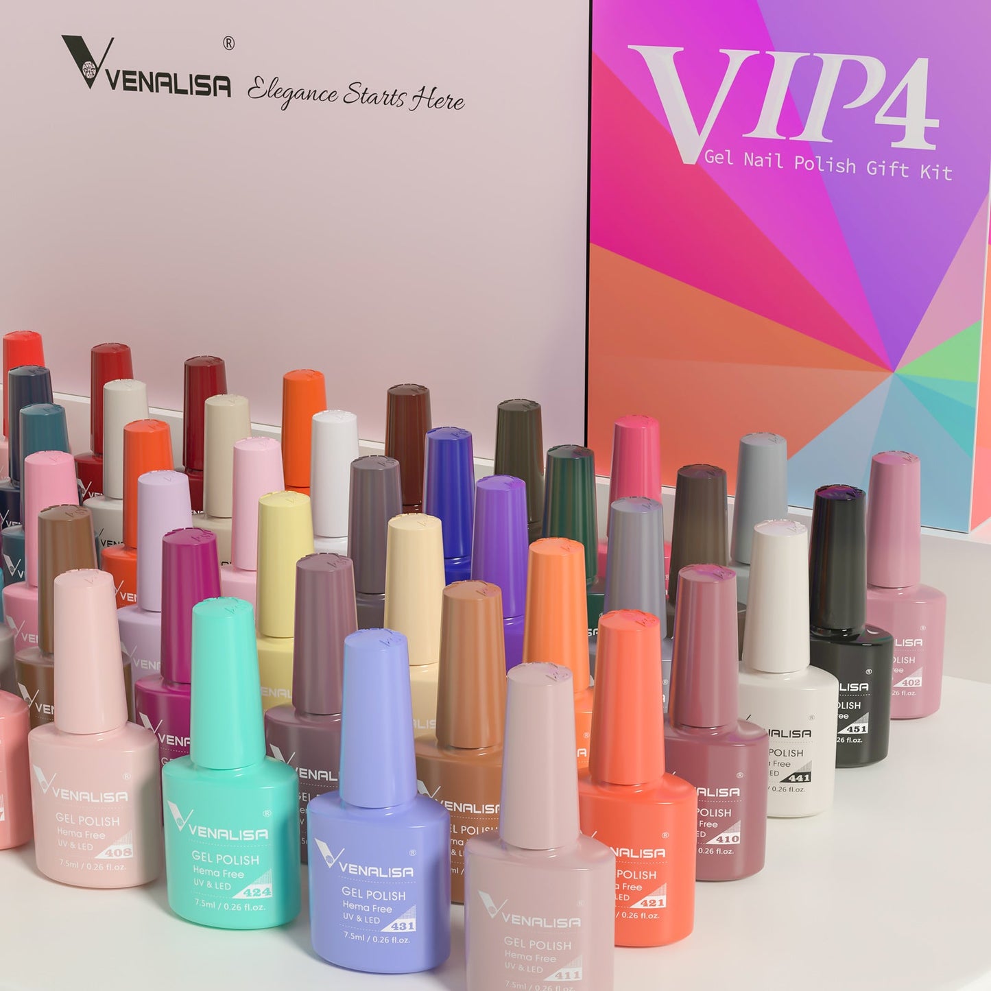Kit Venalisa Esmaltes en Gel HEMA-Free – Colores Vibrantes y Seguros