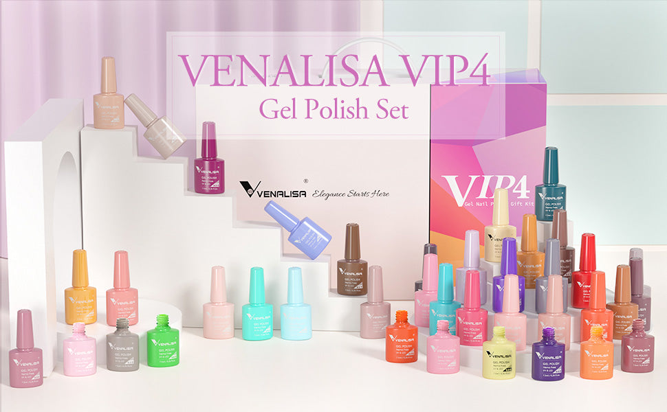 Kit Venalisa Esmaltes en Gel HEMA-Free – Colores Vibrantes y Seguros