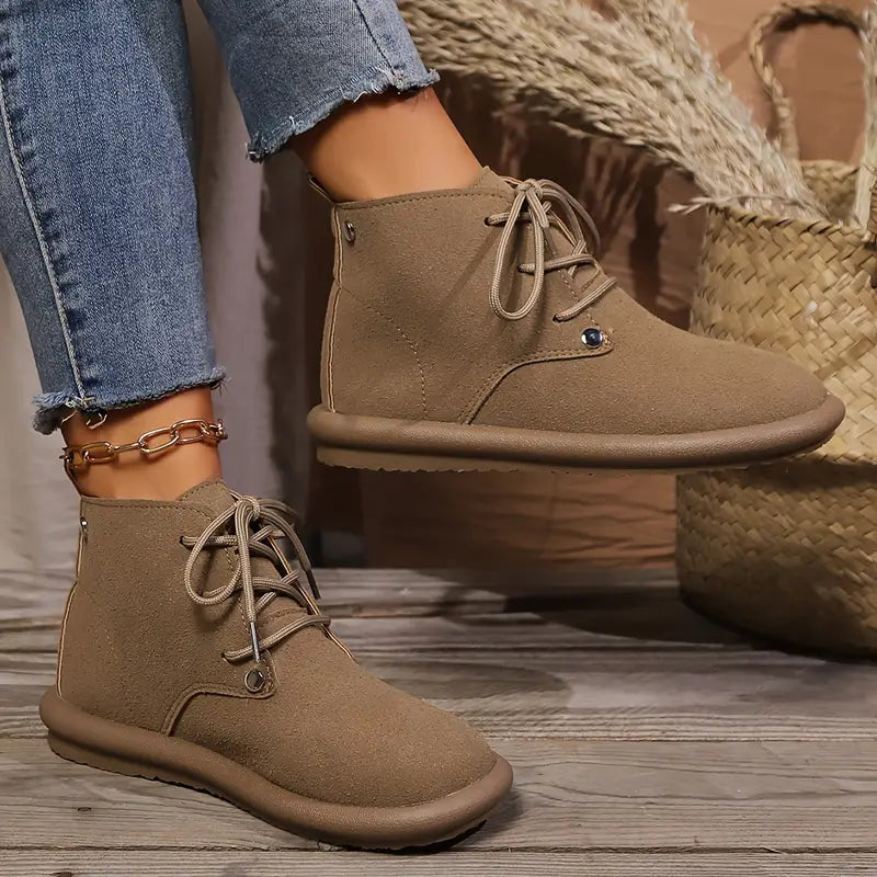 Comfort - Botines Cortos de Piel Auténtica Antideslizante