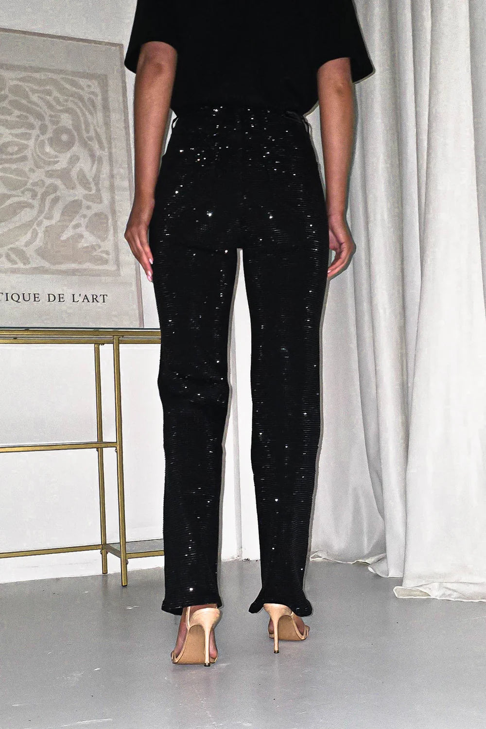 Grey - Diamante Jeans Elegantes
