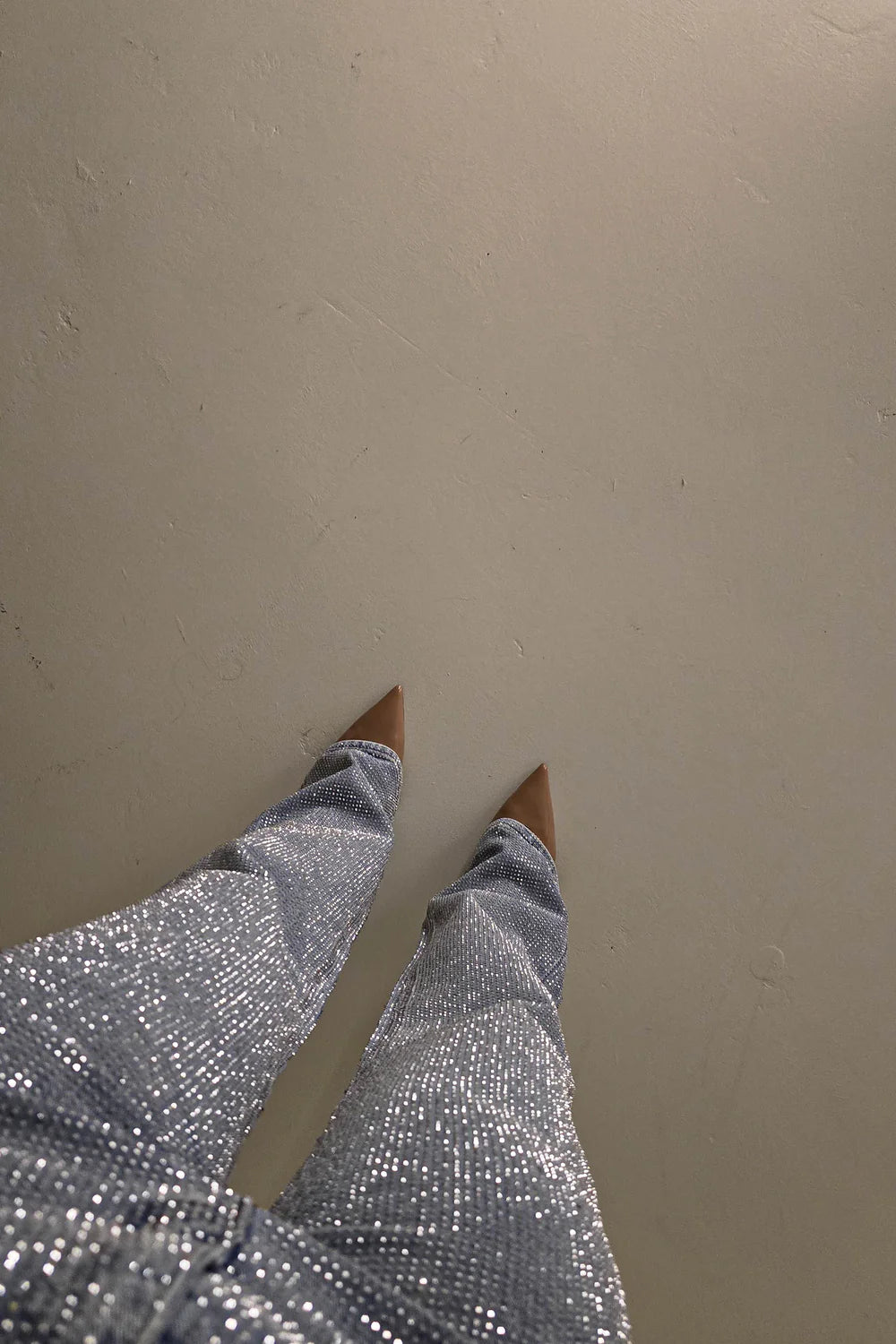 Grey - Diamante Jeans Elegantes