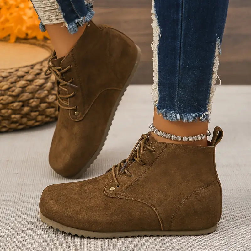 Marga - Botines Cortos de Piel Auténtica