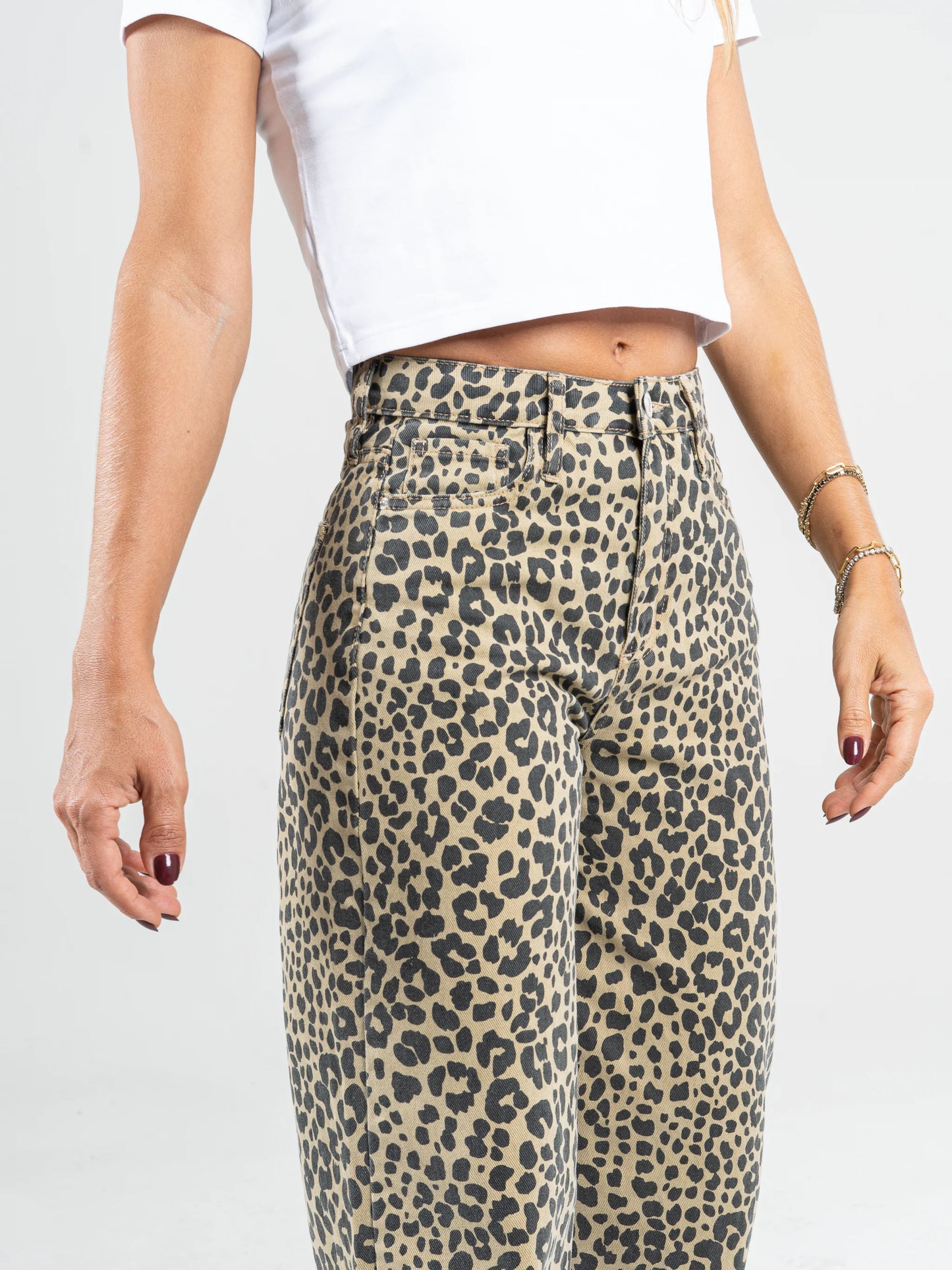 Jean Mom Animal Ajustable Acampanado