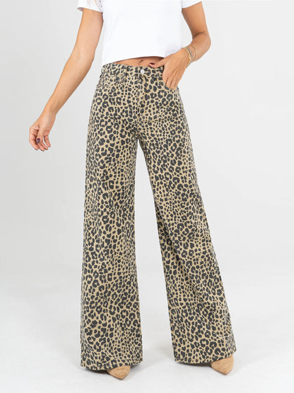 Jean Mom Animal Ajustable Acampanado