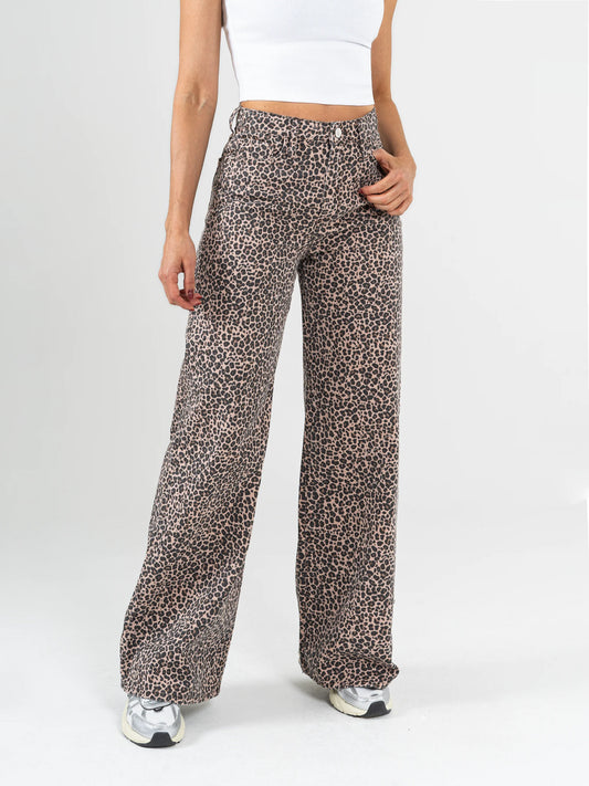 Jean Mom Animal Ajustable Acampanado