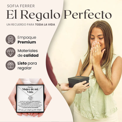 Collar de nudo con tarjeta dedicatoria - Estaré contigo por siempre