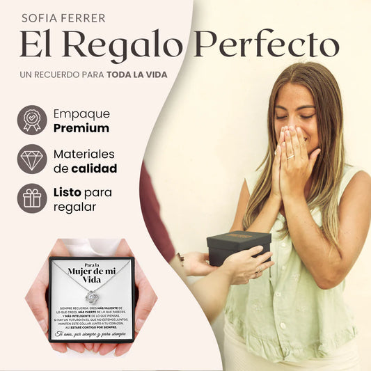 Collar de nudo con tarjeta dedicatoria - Estaré contigo por siempre