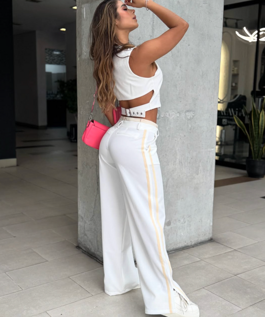 Set Milano - Pantalón Holgado y Top Ajustable