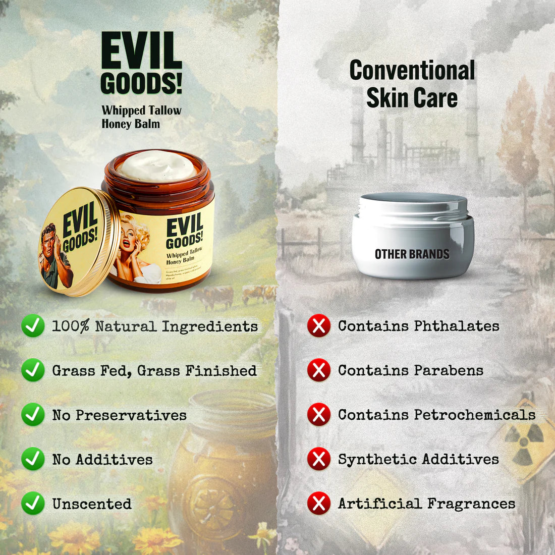 EVIL GOODS - Bálsamo de miel y sebo de res Anti-Envejecimiento