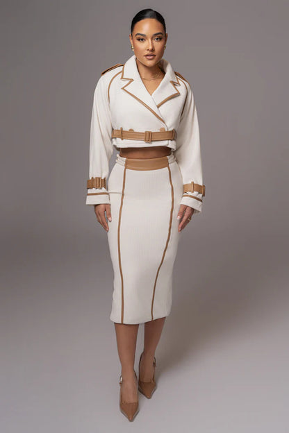 Jocelyn - Conjunto Falda + Chaqueta de Vestir Elegante