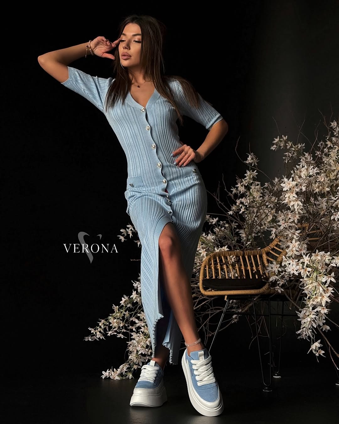 Verona - Deportiva con Plataforma y de Ante