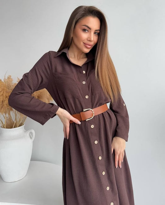 Romina - Vestido Largo Ajustable con Cinturon