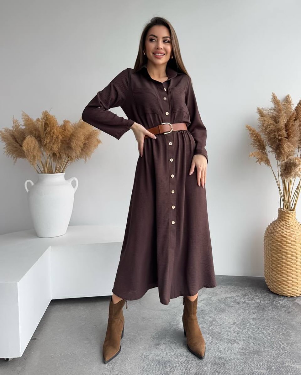 Romina - Vestido Largo Ajustable con Cinturon