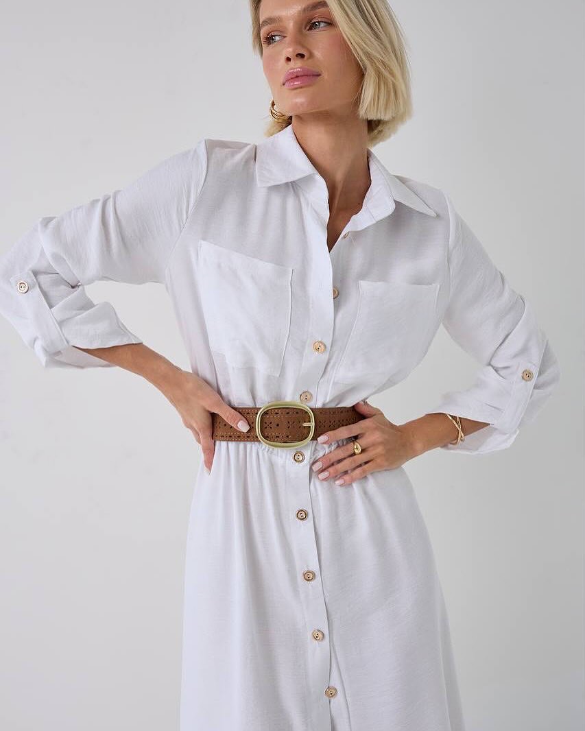 Romina - Vestido Largo Ajustable con Cinturon