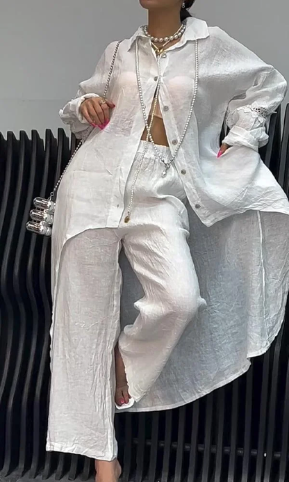 Marie - Conjunto de Lino Ancho