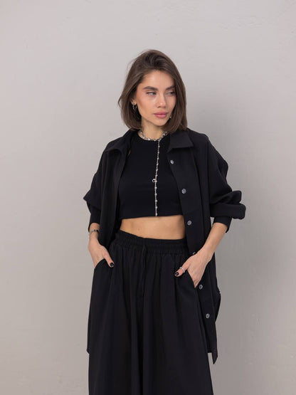 Mirelle - Pantalón Holgado Ajustable + Camisa Ancha de Regalo