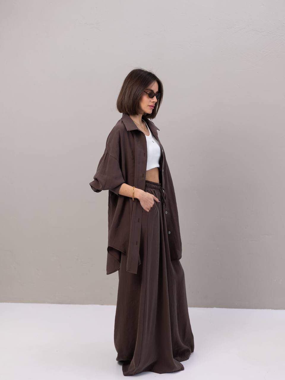 Mirelle - Pantalón Holgado Ajustable + Camisa Ancha de Regalo