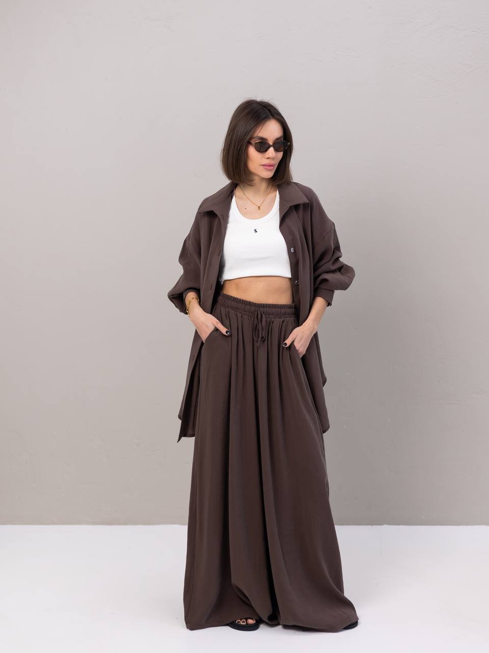 Mirelle - Pantalón Holgado Ajustable + Camisa Ancha de Regalo