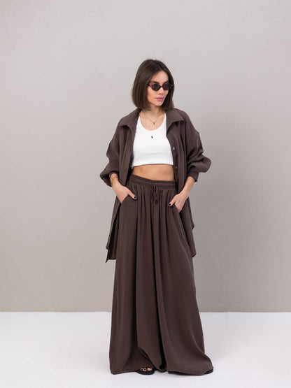 Mirelle - Pantalón Holgado Ajustable + Camisa Ancha de Regalo