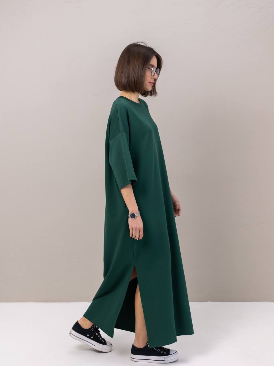 Mirelle - Vestido Largo Elástico y Holgado + Cinturón de Regalo