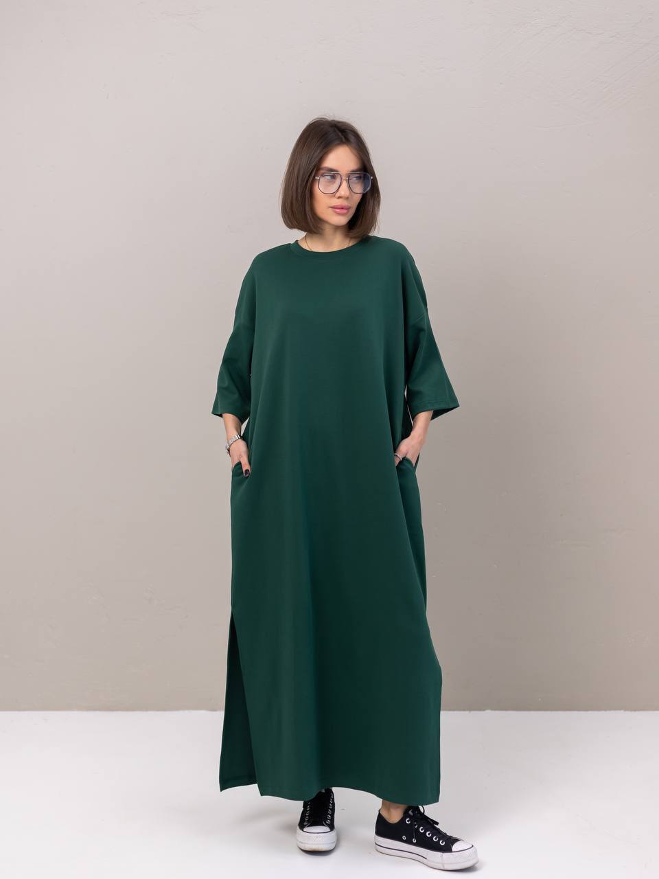 Mirelle - Vestido Largo Elástico y Holgado + Cinturón de Regalo