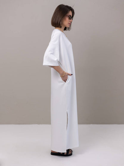 Mirelle - Vestido Largo Elástico y Holgado + Cinturón de Regalo